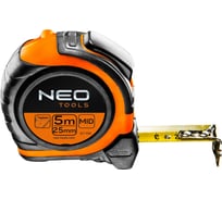 Рулетка NEO Tools двусторонняя стальная лента 5 м x 25 мм магнит 67-195