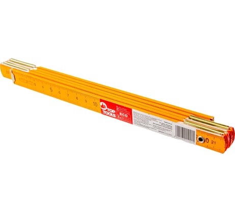 Складной деревянный метр 1 м, желтый Top Tools 26C011