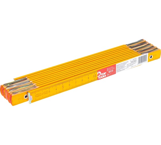 Складной деревянный метр 2 м, желтый Top Tools 26C012