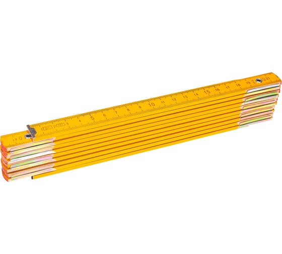 Складной деревянный метр 2 м, желтый Top Tools 26C012