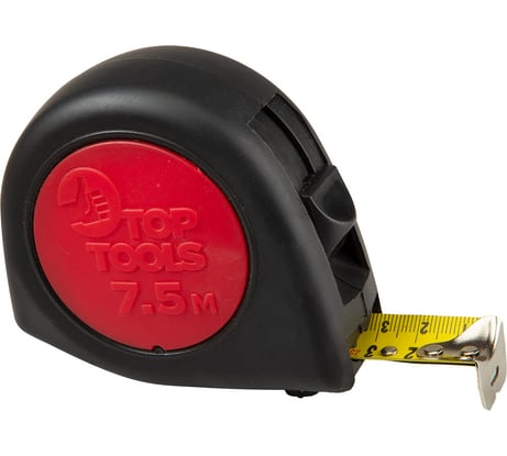 Рулетка Top Tools стальная лента с кнопкой паузы 75 м x 19 мм 27C318