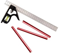 Набор HorsAY Hard угольник комбинированный 300мм (150901) и карандаши малярные, 3шт, 180мм 8183901