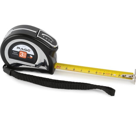 Рулетка двухсторонняя RAGE By VIRA 3 м х 16 мм двухсторонняя нейлоновая с магнитом и автостопом и двухсторонним зацепом 100059