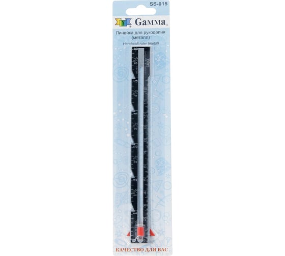 Швейная линейка Gamma металл, 15х1.6 см SS-015 61327