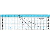 Линейка для пэчворка Gamma 15х5 см, пластик QRL-06 581640