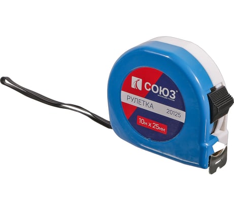 Рулетка 10x25мм, пластиковый корпус Союз 20125