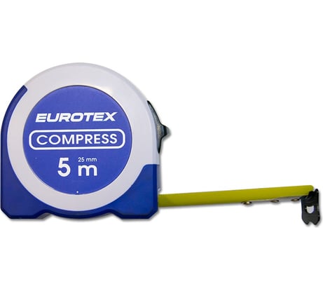 Рулетка в обрезиненном корпусе 5 м x 25 мм EUROTEX 050116-525