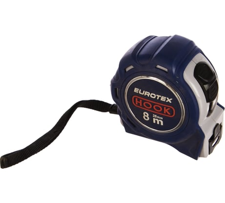 Рулетка, нейлоновая двухсторонняя лента с двойным зацепом, 8 м x 25 мм EUROTEX 050117-825