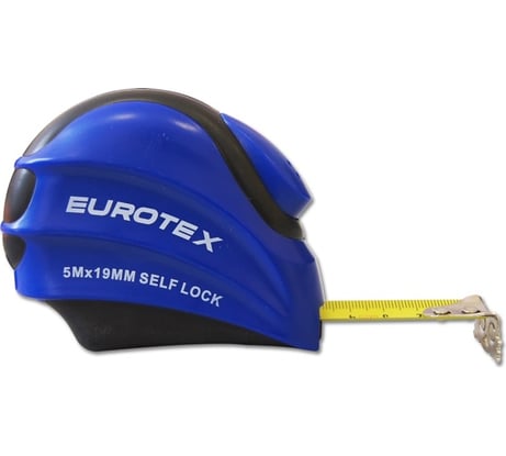 Рулетка с нейлоновым покрытием ленты 5м х 19мм EUROTEX 050115-005-019