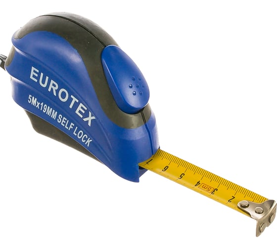 Рулетка с нейлоновым покрытием ленты 5м х 19мм EUROTEX 050115-005-019
