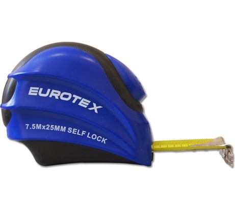 Рулетка с нейлоновым покрытием ленты 7,5м х 25мм EUROTEX 050115-075-025