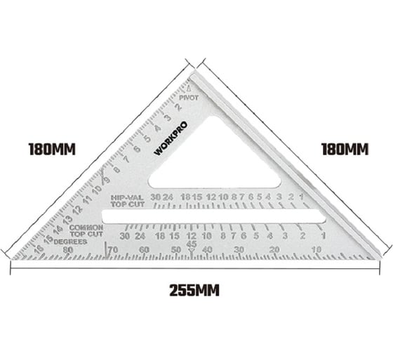 Угольник Свенсона WORKPRO 180мм WP264011