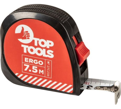 Рулетка, стальная лента 7,5 м x 25 мм Top Tools 27C238