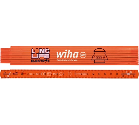 Метр электрика 2 м Wiha Longlife 42068 1
