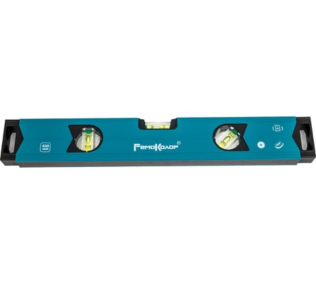 Алюминиевый фрезерованный уровень с магнитом 40 см РемоКолор 17-0-104