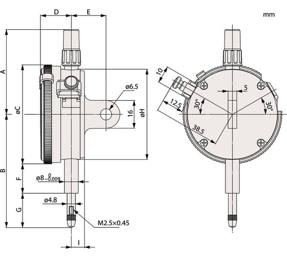 Аналоговая измерительная головка MITUTOYO 2119SB-10