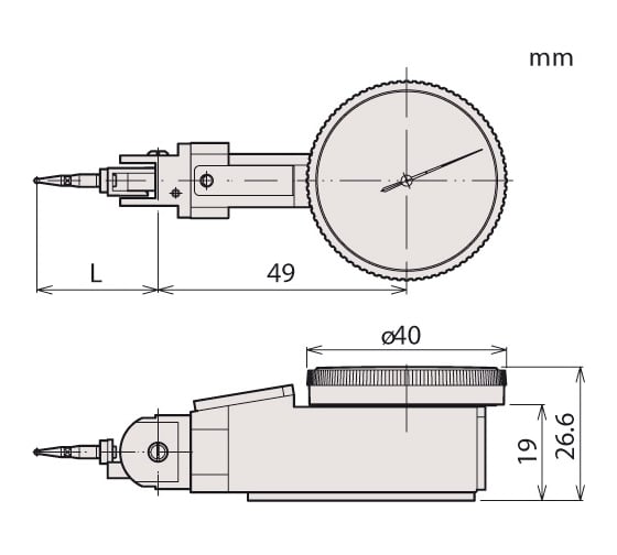 Измерительная рычажная головка 0,8 мм MITUTOYO 513-304GE