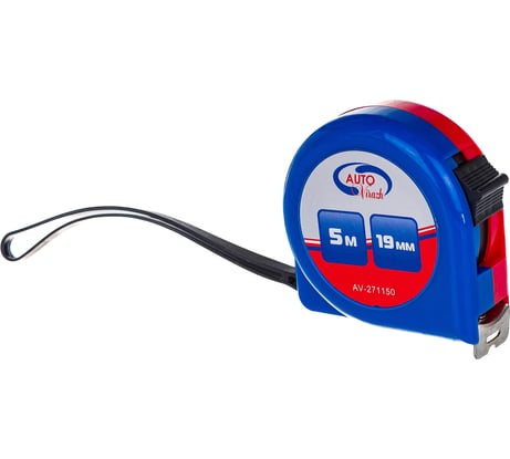 Рулетка пластиковый корпус 5мх19мм AUTOVIRAZH AV-271150