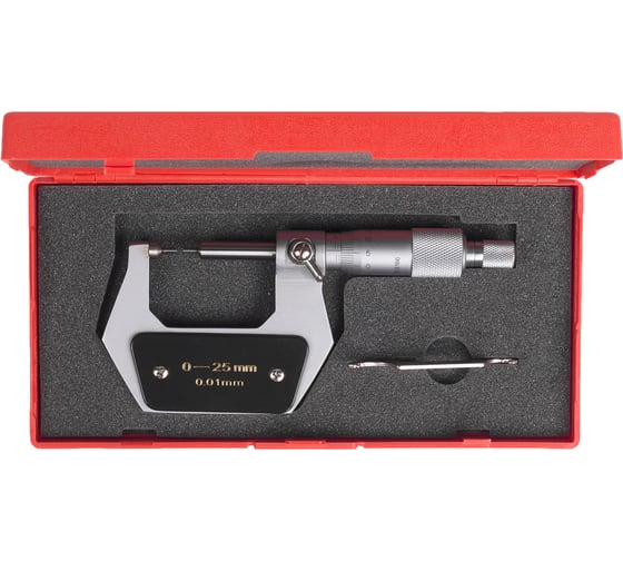 Микрометр с мал.изм.губ. SHAN МК-МП- 25 0.01 450358