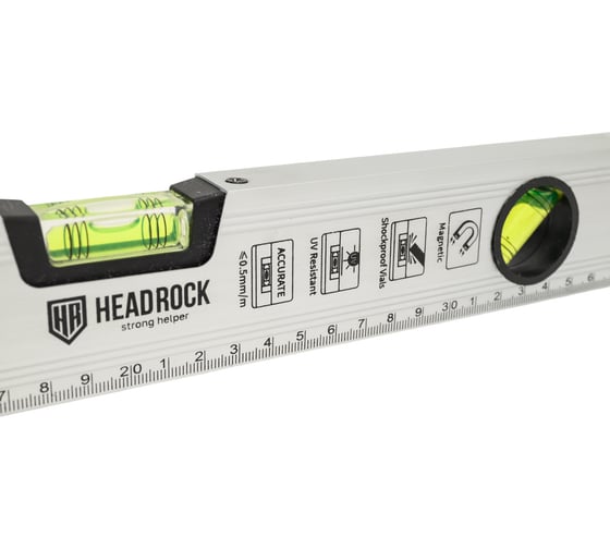 Уровень HEADROCK строительный рельс (алюминиевый) 400мм 691-505-400