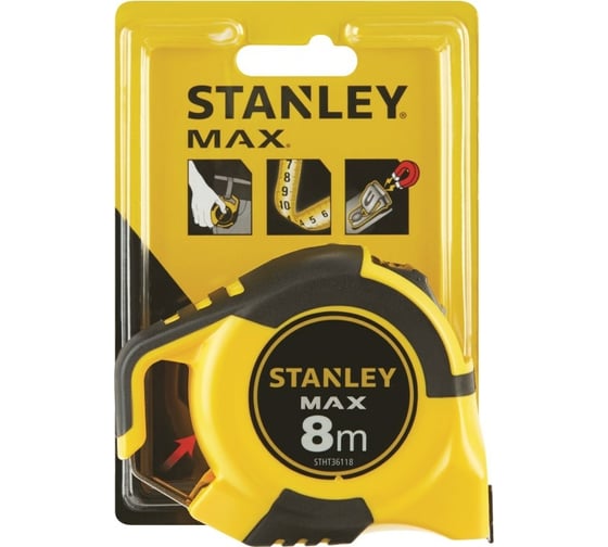 Измерительная магнитная рулетка Stanley MAX 8м STHT0-36118