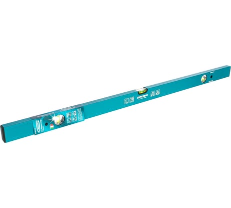 Алюминиевый усиленный уровень 1000 мм, толщина профиля 2 мм, 3 глазка GROSS 33630