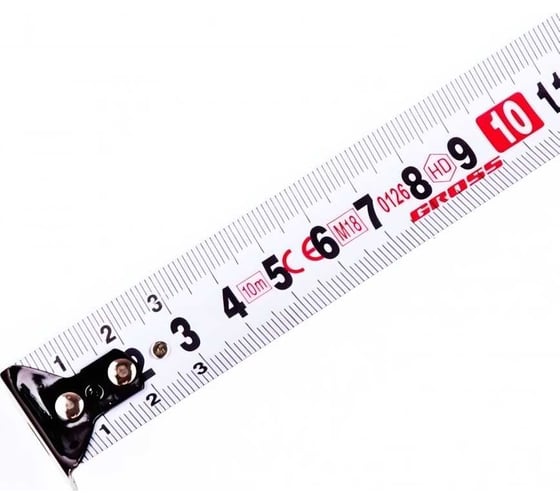 Рулетка Komfortabel, 10 м х 25 мм обрезиненный корпус GROSS 32564