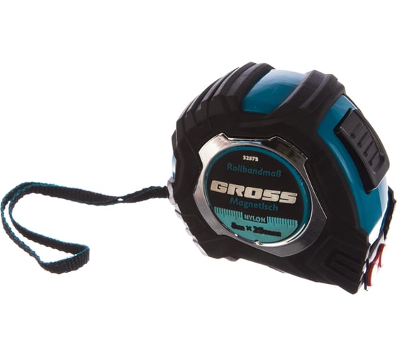 Рулетка Magnetisch, 8 м х 25 мм обрезиненный корпус GROSS 32573