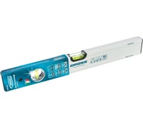 Уровень алюминиевый, 400 мм фрезерованный, 2 глазка, магнитный GROSS 33670