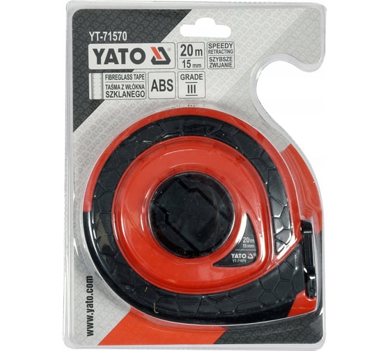 Мерная лента YATO фибергласовая, 20 м, 15 мм YT-71570