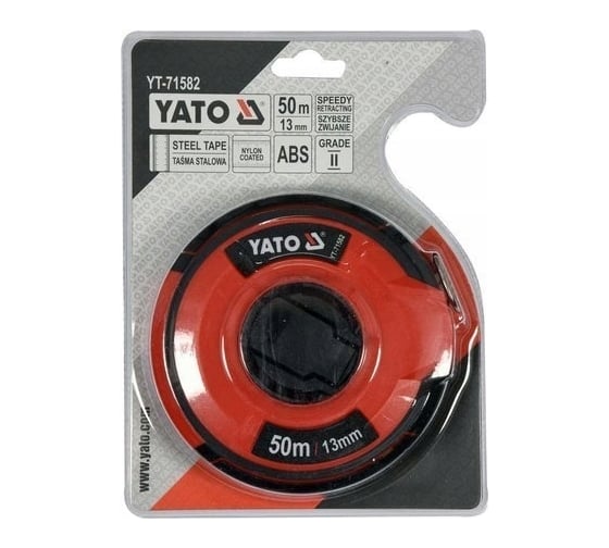 Мерная лента YATO стальная, 50 м, 13 мм YT-71582