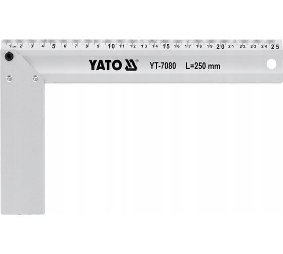 Угольник столярный алюминиевый YATO 250мм YT-7080 37147080 092 1