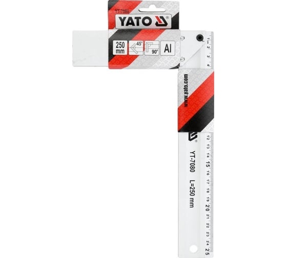 Угольник столярный алюминиевый YATO 250мм YT-7080 37147080 092 1