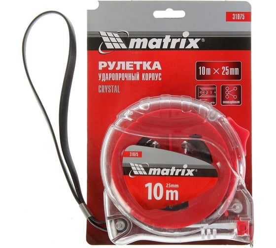 Рулетка MATRIX Crystal 5 м х 25 мм 31073