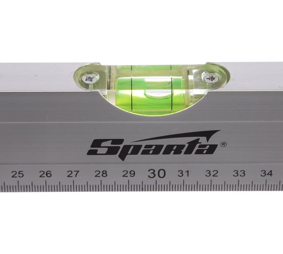 Алюминиевый уровень SPARTA 600 мм, 2 глазка, линейка 35106