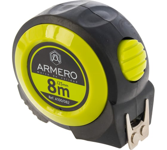 Рулетка с автоблокировкой Armero 8 м/25 мм A100/082