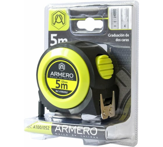 Рулетка с автоблокировкой Armero 5 м/25 мм A100/052