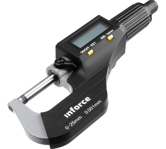 Цифровой микрометр Inforce 0-25мм/0-1"*0.001мм/0.00005" 06-11-44