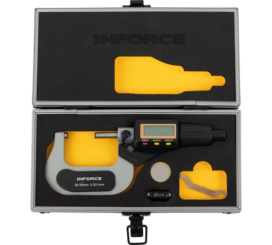 Цифровой микрометр Inforce 25-50мм/1-2"*0.001мм/0.00005" 06-11-45 1