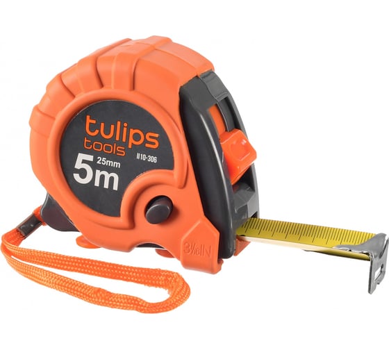 Рулетка с 3 фиксаторами 5 м/25 мм Tulips tools II10-306 1