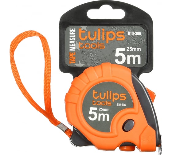 Рулетка с 3 фиксаторами 5 м/25 мм Tulips tools II10-306