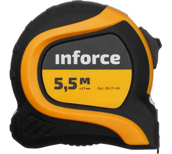 Измерительная рулетка с нейлоновой лентой и магнитным зацепом 5.5x27мм Inforce 06-11-46