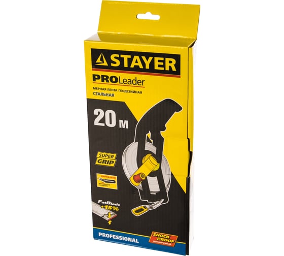 Геодезическая мерная лента STAYER LEADER, 20м 2-34183-020