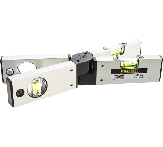 Раскладной уровень KRAFTOOL MASS Level, 3 ампулы, 300 мм 1-34730-030