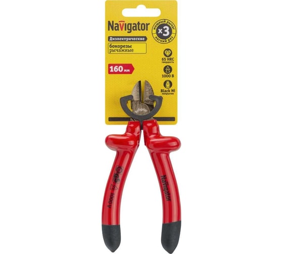 Бокорезы Navigator 93 499 NHT-Brd04-160 (диэлектрические, усиленные, 160 мм) 27437 93499