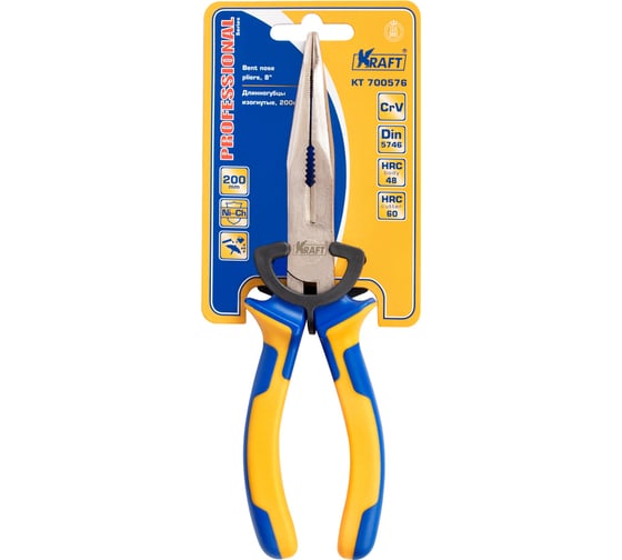 Изогнутые длинногубцы KRAFT 200 мм KT 700576