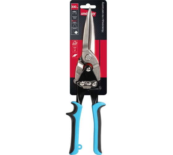 Ножницы по металлу Smartbuy 300 мм, прорезиненная рукоятка, tools SBT-SN-300p1