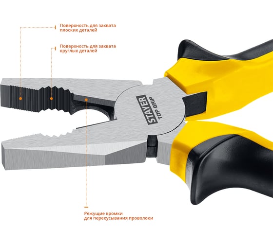 Комбинированные плоскогубцы Stayer TOPGrip  200мм  2205-1-20_z02