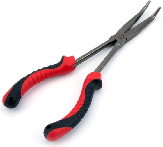 Рыболовные удлиненные изогнутые плоскогубцы Namazu pro bent nose pliers, 290 мм NP-BNP-290