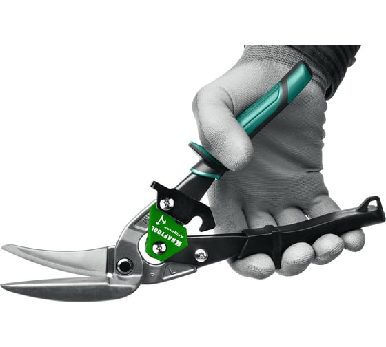 Ножницы по металлу KRAFTOOL Alligator, левые удлинённые, Cr-Mo, 280 мм 2328-LL